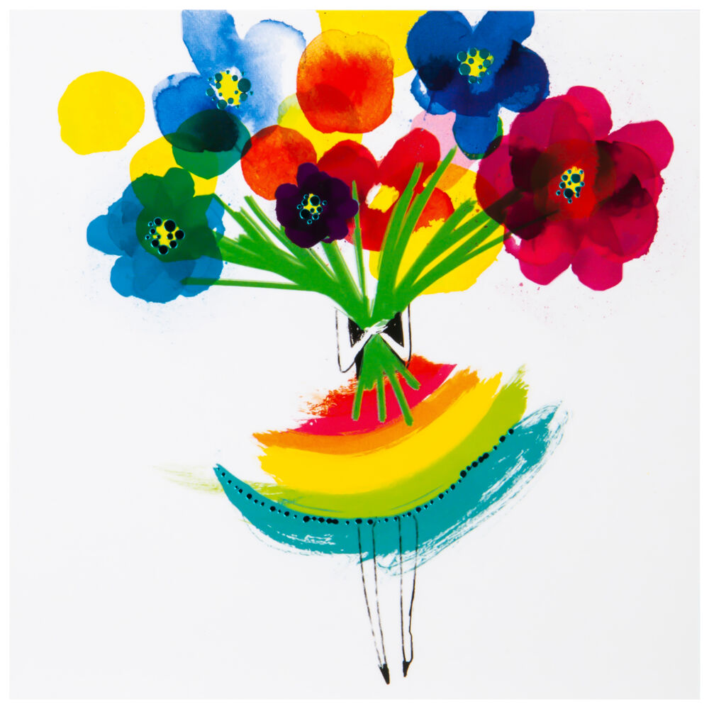 Produkt miniatyrebild Kort Kjole og blomster