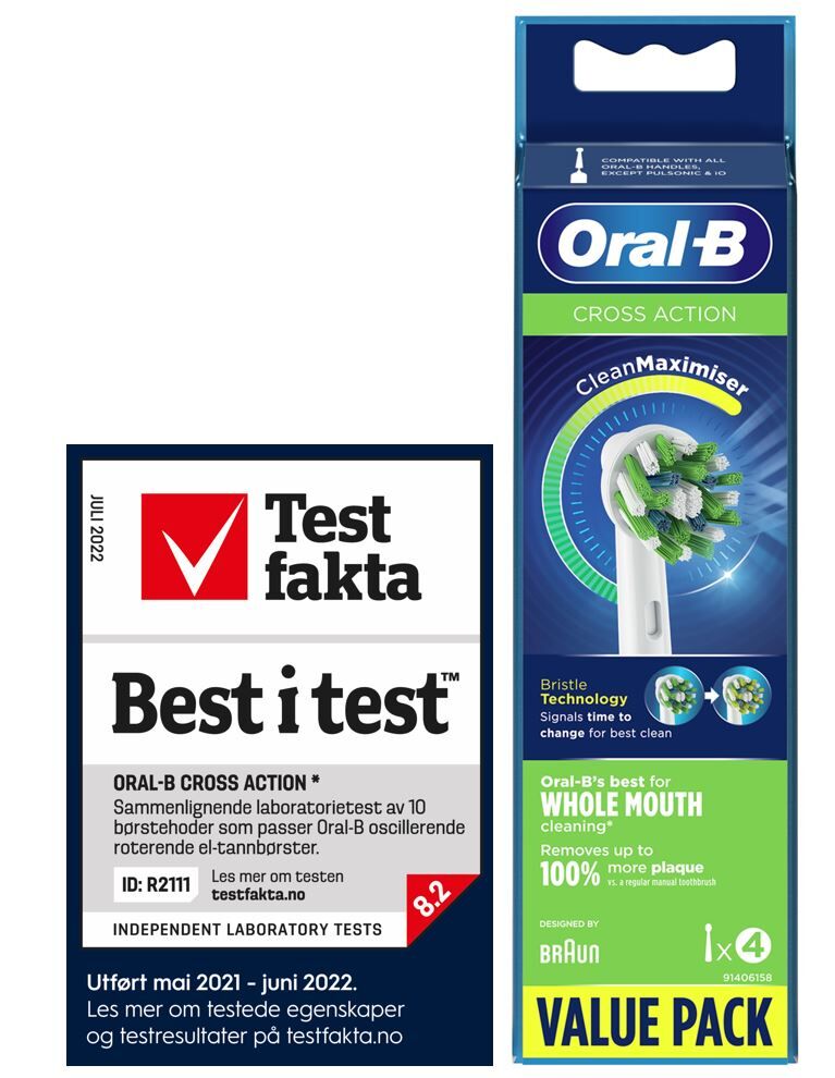 Produkt miniatyrebild Oral-B™ Cross Action 4pk refill