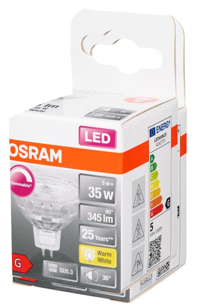 Produkt miniatyrebild OSRAM LEDSPOT MR16 35 5WGU5,3D