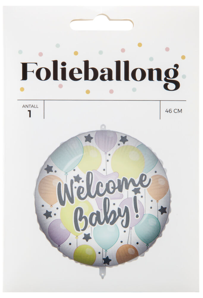 Produkt miniatyrebild Folieballong Welcome Baby ø: 46 cm