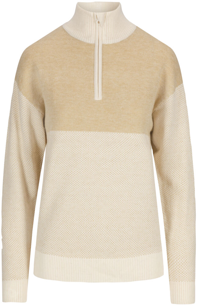 Produkt miniatyrebild Tufte Robin Stitch half-zip ullgenser dame