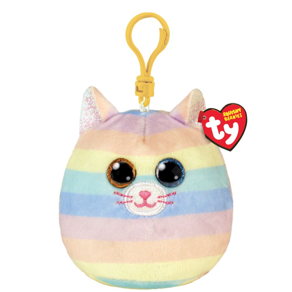 Ty® Squishy Beanies Heather Cat Clip