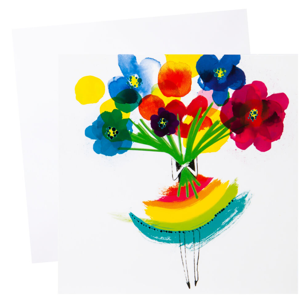 Produkt miniatyrebild Kort Kjole og blomster