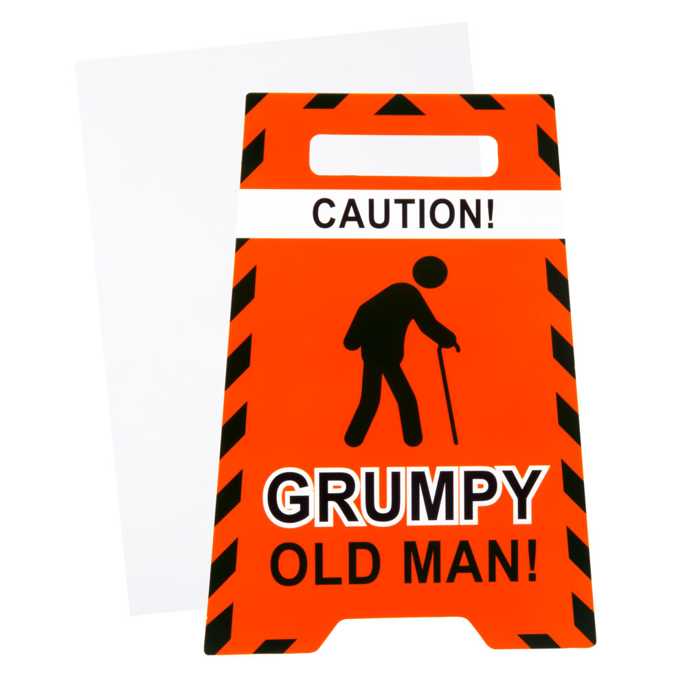 Kort Caution! Grumpy old man