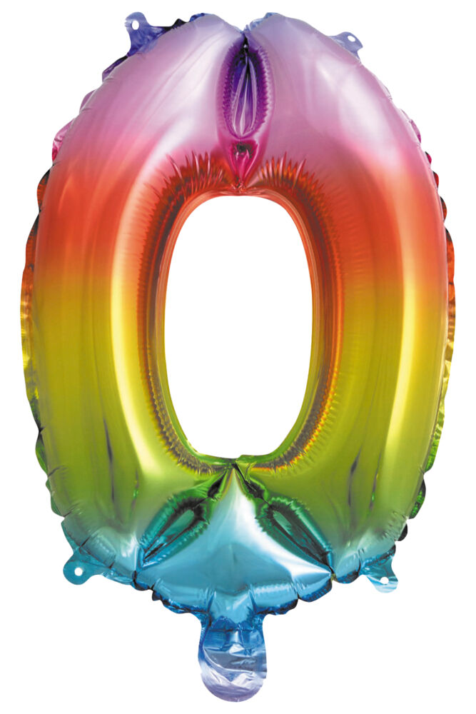 Folieballong Regnbue H: 35 cm