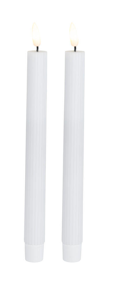 Produkt miniatyrebild Lun LED kronelys med riller 2pk