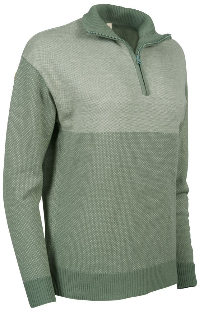 Produkt miniatyrebild Tufte Robin Stitch half-zip ullgenser dame