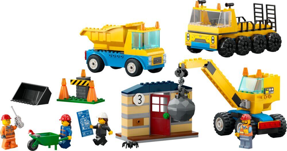 Produkt miniatyrebild LEGO® City Anleggsmaskiner og kran med rivningskule 60391
