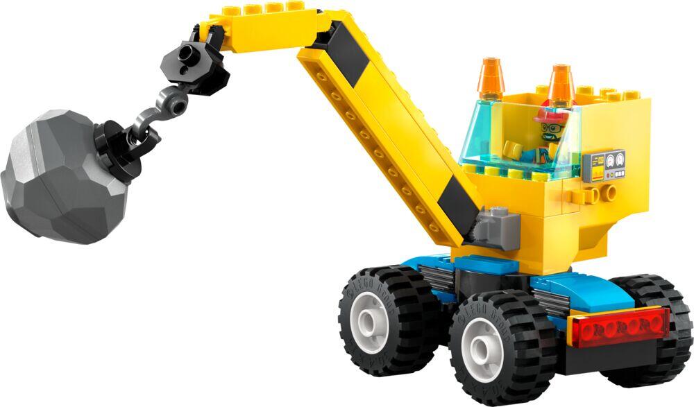 Produkt miniatyrebild LEGO® City Anleggsmaskiner og kran med rivningskule 60391