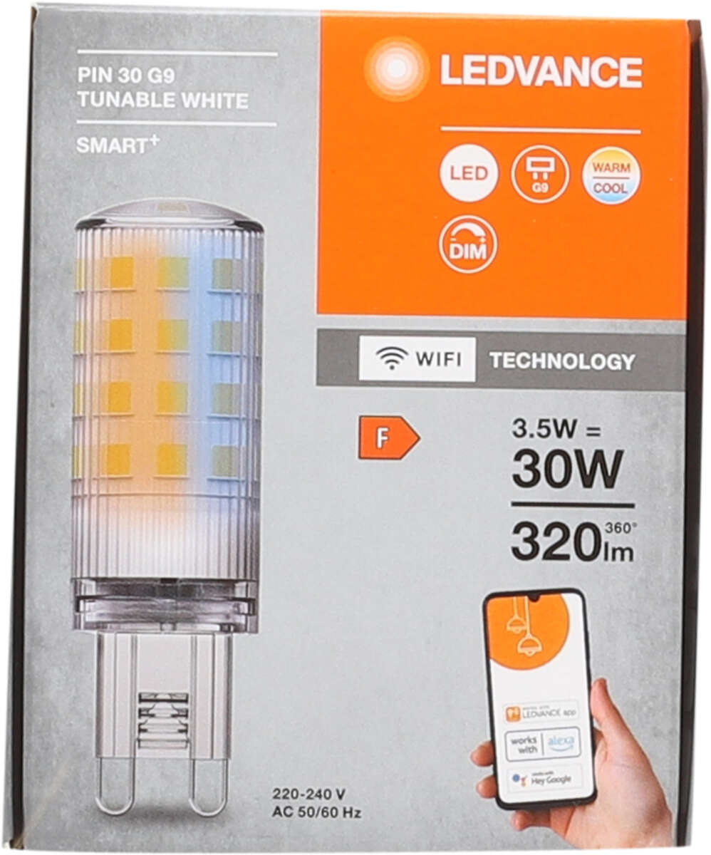 Ledvance Smart+ WiFi PIN 3,5W 827 230V TW CL G9 | Obs.no