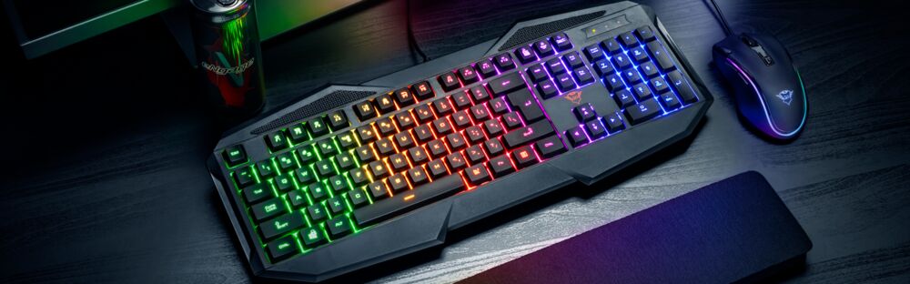 Produkt miniatyrebild Trust GXT 830-RW Avonn gamingtastatur