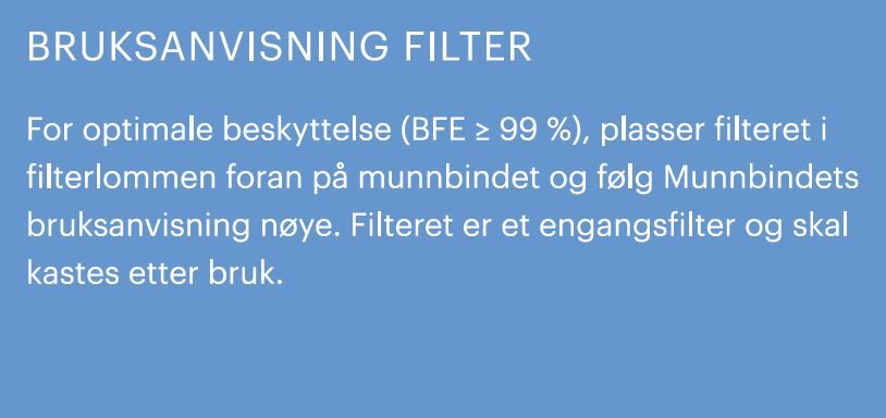 Produkt miniatyrebild Tufte Filter til munnbind 10pk
