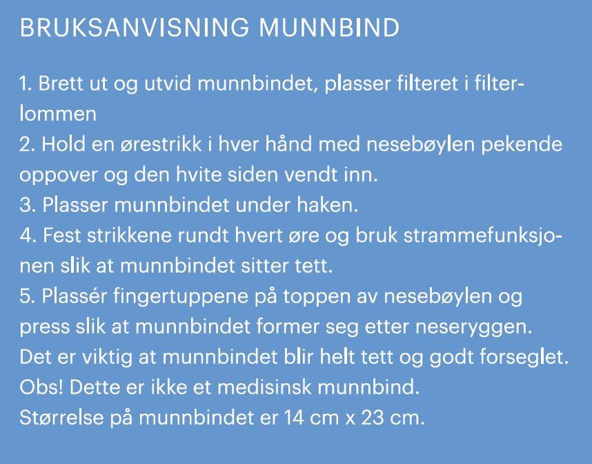 Produkt miniatyrebild Tufte Munnbind i bomull